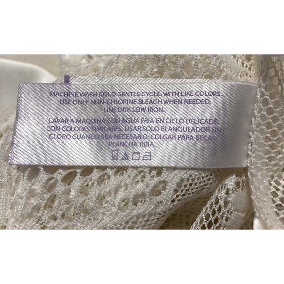 Womens Secret Treasures Sheer Lace Robe Sleepwear Lingerie Short Sleeve Cover LG - Picture 11 of 11